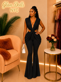 Divine Drape Jumpsuit - Black