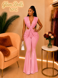 Divine Drape Jumpsuit - Pink