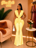 Divine Drape Jumpsuit - Banana