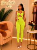 Halo Hour Jumpsuit - Lime