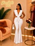 Divine Drape Jumpsuit - White